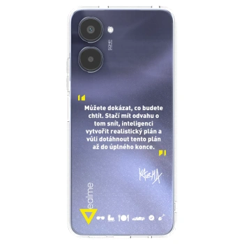 Picasee silikonový průhledný obal pro Realme 10 4G - Kazma - MŮŽETE DOKÁZAT, CO BUDETE CHTÍT