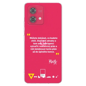 Picasee silikonový průhledný obal pro Motorola Moto G84 5G - Kazma - MŮŽETE DOKÁZAT, CO BUDETE CHTÍT