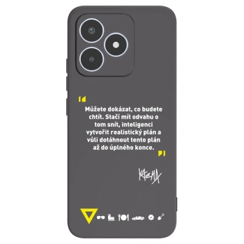 Picasee silikonový černý obal pro Realme C53 - Kazma - MŮŽETE DOKÁZAT, CO BUDETE CHTÍT