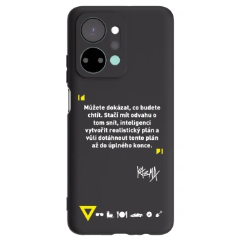 Picasee silikonový černý obal pro Honor X7a - Kazma - MŮŽETE DOKÁZAT, CO BUDETE CHTÍT