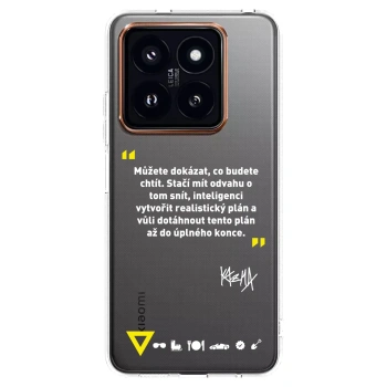 Picasee silikonový průhledný obal pro Xiaomi 14 Pro - Kazma - MŮŽETE DOKÁZAT, CO BUDETE CHTÍT