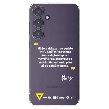 Picasee silikonový průhledný obal pro Samsung Galaxy S24+ S926B 5G - Kazma - MŮŽETE DOKÁZAT, CO BUDETE CHTÍT
