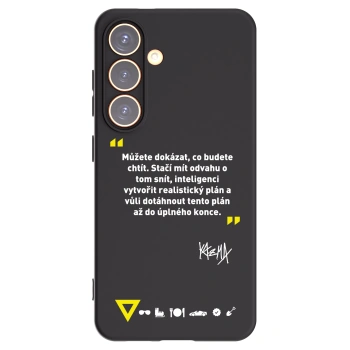 Picasee silikonový černý obal pro Samsung Galaxy S24 S921B 5G - Kazma - MŮŽETE DOKÁZAT, CO BUDETE CHTÍT