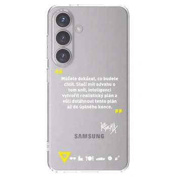 Picasee silikonový průhledný obal pro Samsung Galaxy S24 S921B 5G - Kazma - MŮŽETE DOKÁZAT, CO BUDETE CHTÍT