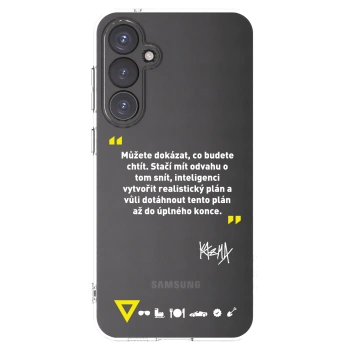 Picasee silikonový průhledný obal pro Samsung Galaxy S23 FE S711B - Kazma - MŮŽETE DOKÁZAT, CO BUDETE CHTÍT