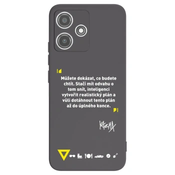 Picasee silikonový černý obal pro Xiaomi Redmi 12 5G - Kazma - MŮŽETE DOKÁZAT, CO BUDETE CHTÍT