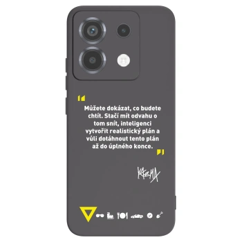 Picasee silikonový černý obal pro Xiaomi Poco X6 - Kazma - MŮŽETE DOKÁZAT, CO BUDETE CHTÍT
