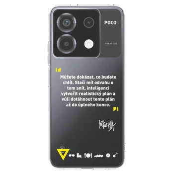 Picasee silikonový průhledný obal pro Xiaomi Poco X6 - Kazma - MŮŽETE DOKÁZAT, CO BUDETE CHTÍT