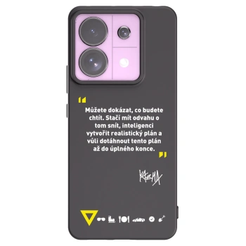 Picasee silikonový černý obal pro Xiaomi Redmi Note 13 Pro 5G - Kazma - MŮŽETE DOKÁZAT, CO BUDETE CHTÍT