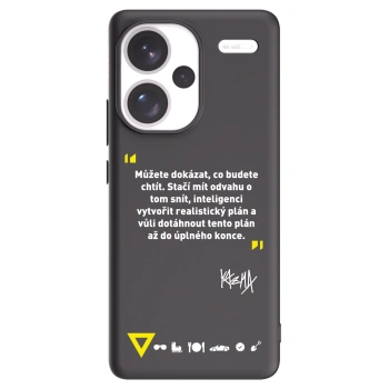 Picasee silikonový černý obal pro Xiaomi Redmi Note 13 Pro+ 5G - Kazma - MŮŽETE DOKÁZAT, CO BUDETE CHTÍT