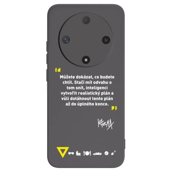 Picasee silikonový černý obal pro Honor Magic6 Lite 5G - Kazma - MŮŽETE DOKÁZAT, CO BUDETE CHTÍT