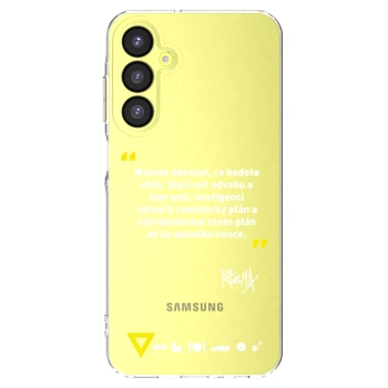 Picasee silikonový průhledný obal pro Samsung Galaxy A25 A256B 5G - Kazma - MŮŽETE DOKÁZAT, CO BUDETE CHTÍT