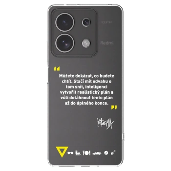 Picasee silikonový průhledný obal pro Xiaomi Redmi Note 13 4G - Kazma - MŮŽETE DOKÁZAT, CO BUDETE CHTÍT