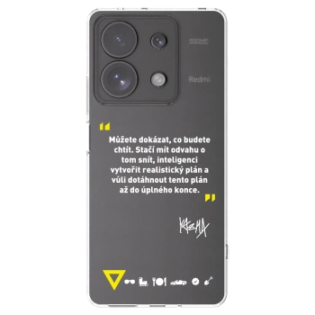 Picasee silikonový průhledný obal pro Xiaomi Redmi Note 13 Pro 4G - Kazma - MŮŽETE DOKÁZAT, CO BUDETE CHTÍT