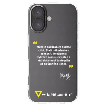 Picasee silikonový průhledný obal pro Apple iPhone 16 - Kazma - MŮŽETE DOKÁZAT, CO BUDETE CHTÍT