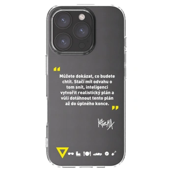Picasee silikonový průhledný obal pro Apple iPhone 16 Pro - Kazma - MŮŽETE DOKÁZAT, CO BUDETE CHTÍT
