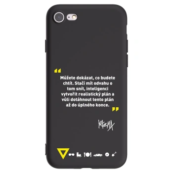 Picasee silikonový černý obal pro Apple iPhone 8 - Kazma - MŮŽETE DOKÁZAT, CO BUDETE CHTÍT