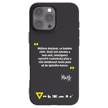 Picasee silikonový černý obal pro Apple iPhone 16 Pro Max - Kazma - MŮŽETE DOKÁZAT, CO BUDETE CHTÍT
