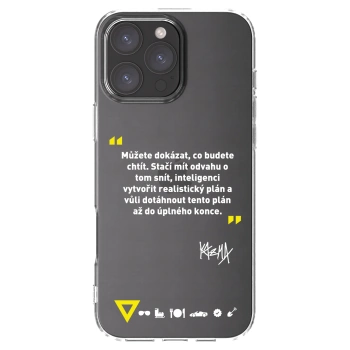 Picasee silikonový průhledný obal pro Apple iPhone 16 Pro Max - Kazma - MŮŽETE DOKÁZAT, CO BUDETE CHTÍT