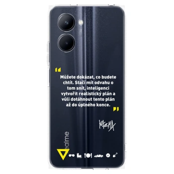 Picasee silikonový průhledný obal pro Realme C33 (2023) - Kazma - MŮŽETE DOKÁZAT, CO BUDETE CHTÍT