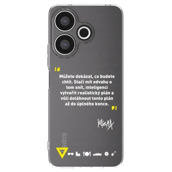 Picasee silikonový průhledný obal pro Xiaomi Redmi 13 4G - Kazma - MŮŽETE DOKÁZAT, CO BUDETE CHTÍT