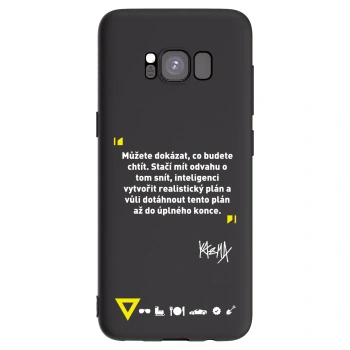 Picasee silikonový černý obal pro Samsung Galaxy S8 G950F - Kazma - MŮŽETE DOKÁZAT, CO BUDETE CHTÍT