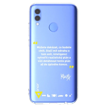 Picasee silikonový průhledný obal pro Huawei P Smart 2019 - Kazma - MŮŽETE DOKÁZAT, CO BUDETE CHTÍT