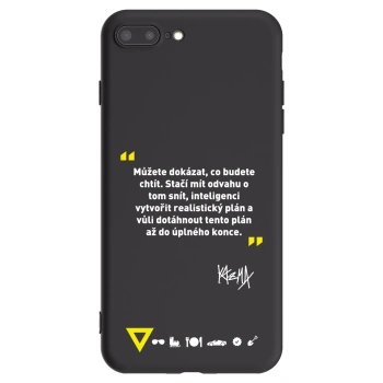 Picasee silikonový černý obal pro Apple iPhone 8 Plus - Kazma - MŮŽETE DOKÁZAT, CO BUDETE CHTÍT