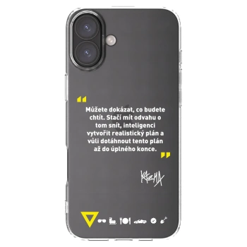 Picasee silikonový průhledný obal pro Apple iPhone 16 Plus - Kazma - MŮŽETE DOKÁZAT, CO BUDETE CHTÍT