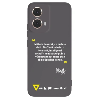 Picasee silikonový černý obal pro Motorola Moto G85 - Kazma - MŮŽETE DOKÁZAT, CO BUDETE CHTÍT