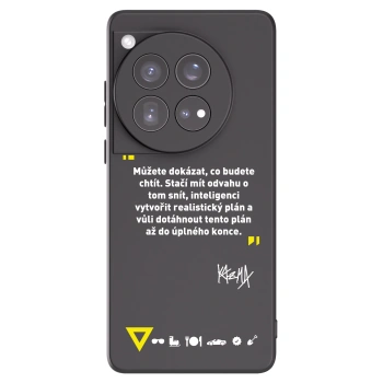 Picasee silikonový černý obal pro OnePlus 12 5G - Kazma - MŮŽETE DOKÁZAT, CO BUDETE CHTÍT