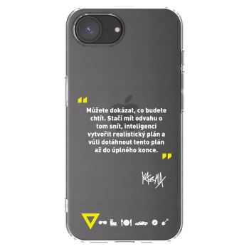 Picasee silikonový průhledný obal pro Apple iPhone 16e - Kazma - MŮŽETE DOKÁZAT, CO BUDETE CHTÍT