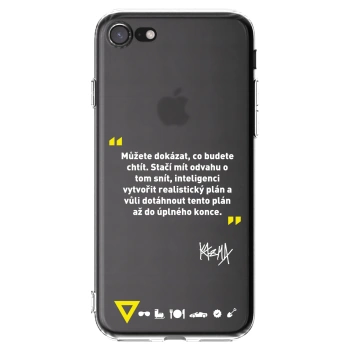 Picasee silikonový průhledný obal pro Apple iPhone 7 - Kazma - MŮŽETE DOKÁZAT, CO BUDETE CHTÍT