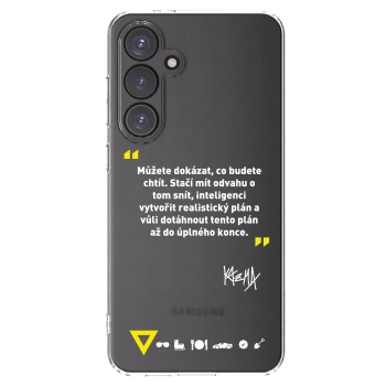 Picasee silikonový průhledný obal pro Samsung Galaxy S24 FE S721B - Kazma - MŮŽETE DOKÁZAT, CO BUDETE CHTÍT