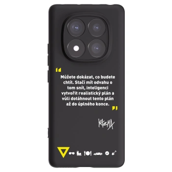 Picasee silikonový černý obal pro Xiaomi Redmi Note 14 Pro 5G - Kazma - MŮŽETE DOKÁZAT, CO BUDETE CHTÍT