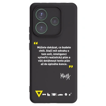Picasee silikonový černý obal pro Xiaomi Redmi Note 14 5G - Kazma - MŮŽETE DOKÁZAT, CO BUDETE CHTÍT