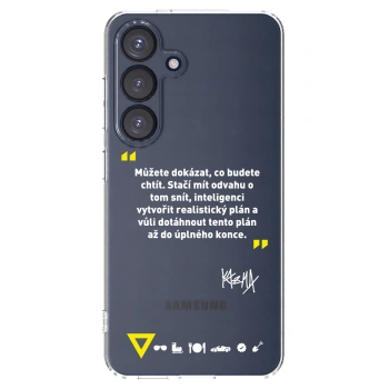 Picasee silikonový průhledný obal pro Samsung Galaxy S25 5G - Kazma - MŮŽETE DOKÁZAT, CO BUDETE CHTÍT