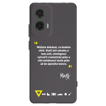Picasee silikonový černý obal pro Motorola Moto G35 5G - Kazma - MŮŽETE DOKÁZAT, CO BUDETE CHTÍT