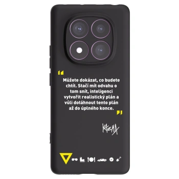 Picasee silikonový černý obal pro Xiaomi Redmi Note 14 Pro 4G - Kazma - MŮŽETE DOKÁZAT, CO BUDETE CHTÍT