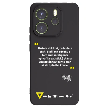 Picasee silikonový černý obal pro Xiaomi Redmi Note 14 4G - Kazma - MŮŽETE DOKÁZAT, CO BUDETE CHTÍT