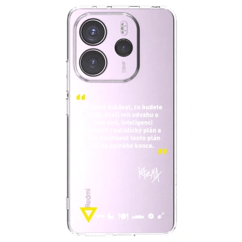 Picasee silikonový průhledný obal pro Xiaomi Redmi Note 14 4G - Kazma - MŮŽETE DOKÁZAT, CO BUDETE CHTÍT