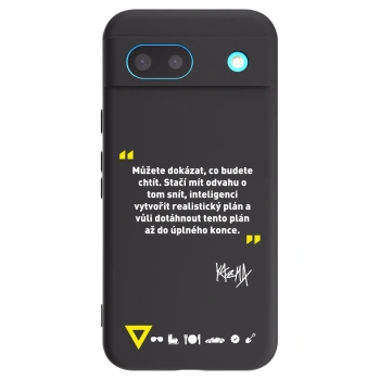 Picasee silikonový černý obal pro Google Pixel 8 - Kazma - MŮŽETE DOKÁZAT, CO BUDETE CHTÍT