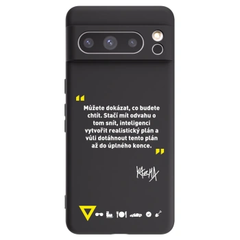 Picasee silikonový černý obal pro Google Pixel 8 Pro - Kazma - MŮŽETE DOKÁZAT, CO BUDETE CHTÍT