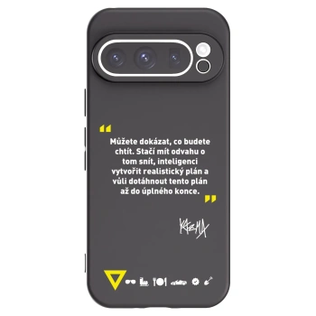 Picasee silikonový černý obal pro Google Pixel 9 Pro - Kazma - MŮŽETE DOKÁZAT, CO BUDETE CHTÍT