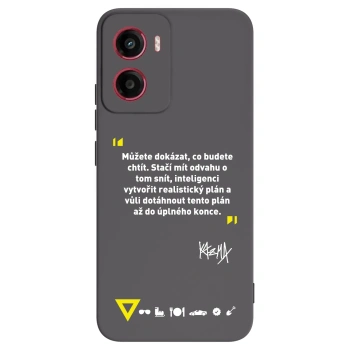 Picasee silikonový černý obal pro Motorola Moto G05 - Kazma - MŮŽETE DOKÁZAT, CO BUDETE CHTÍT