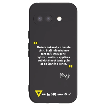 Picasee silikonový černý obal pro Google Pixel 9a - Kazma - MŮŽETE DOKÁZAT, CO BUDETE CHTÍT