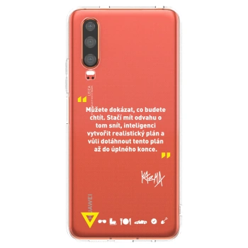 Picasee silikonový průhledný obal pro Huawei P30 - Kazma - MŮŽETE DOKÁZAT, CO BUDETE CHTÍT