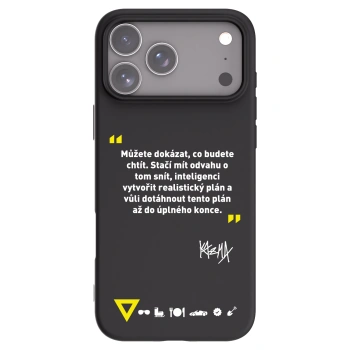 Picasee silikonový černý obal pro Apple iPhone 17 Pro Max - Kazma - MŮŽETE DOKÁZAT, CO BUDETE CHTÍT