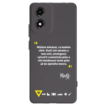 Picasee silikonový černý obal pro Motorola Moto E14 - Kazma - MŮŽETE DOKÁZAT, CO BUDETE CHTÍT