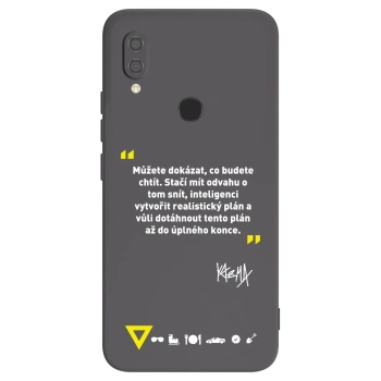 Picasee silikonový černý obal pro Xiaomi Redmi 7 - Kazma - MŮŽETE DOKÁZAT, CO BUDETE CHTÍT